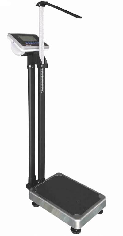 Adult weighing scale with height measuring rod